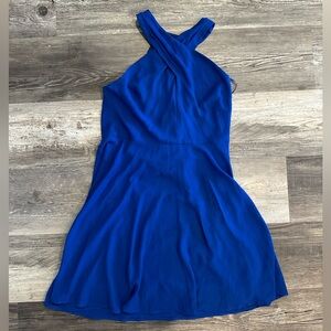 Express One Shoulder Blue Dress